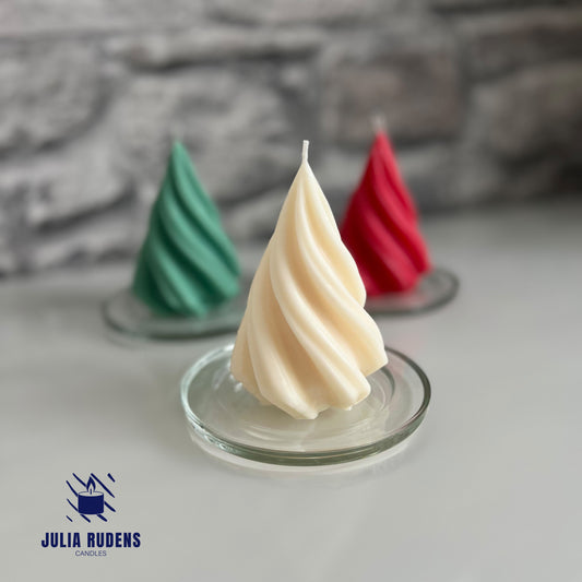 Scented Soy Wax Christmas Tree Candle - Festive Season Candle - Eco-Friendly Holiday Décor - Natural Candle