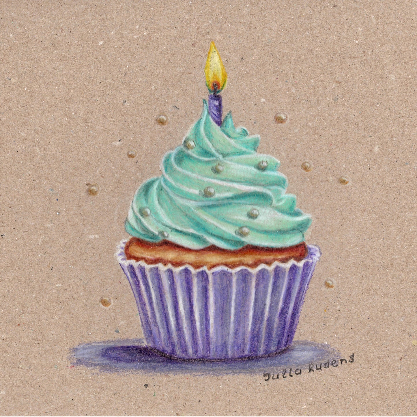 Cupcake / Hand-Drawn Greeting Card / Greetings Card / Blank Inside