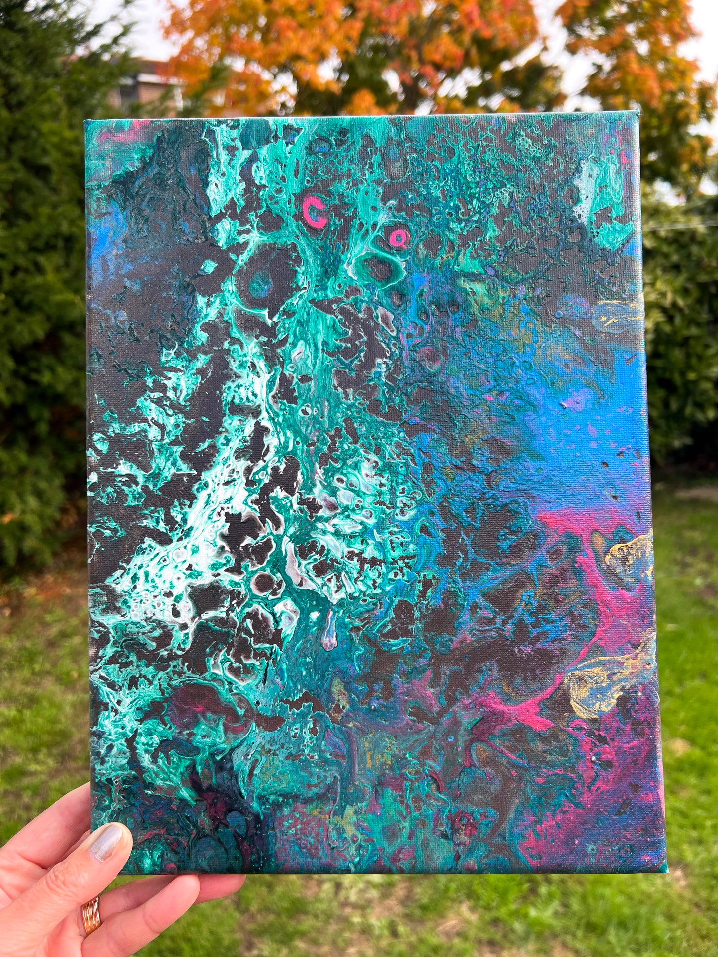 Mind Over Matter | Acrylic Pouring | 9x12 | Abstract Wall Art