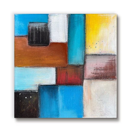 Blocks | Acrylic Painting | 8x8 | Wall Art