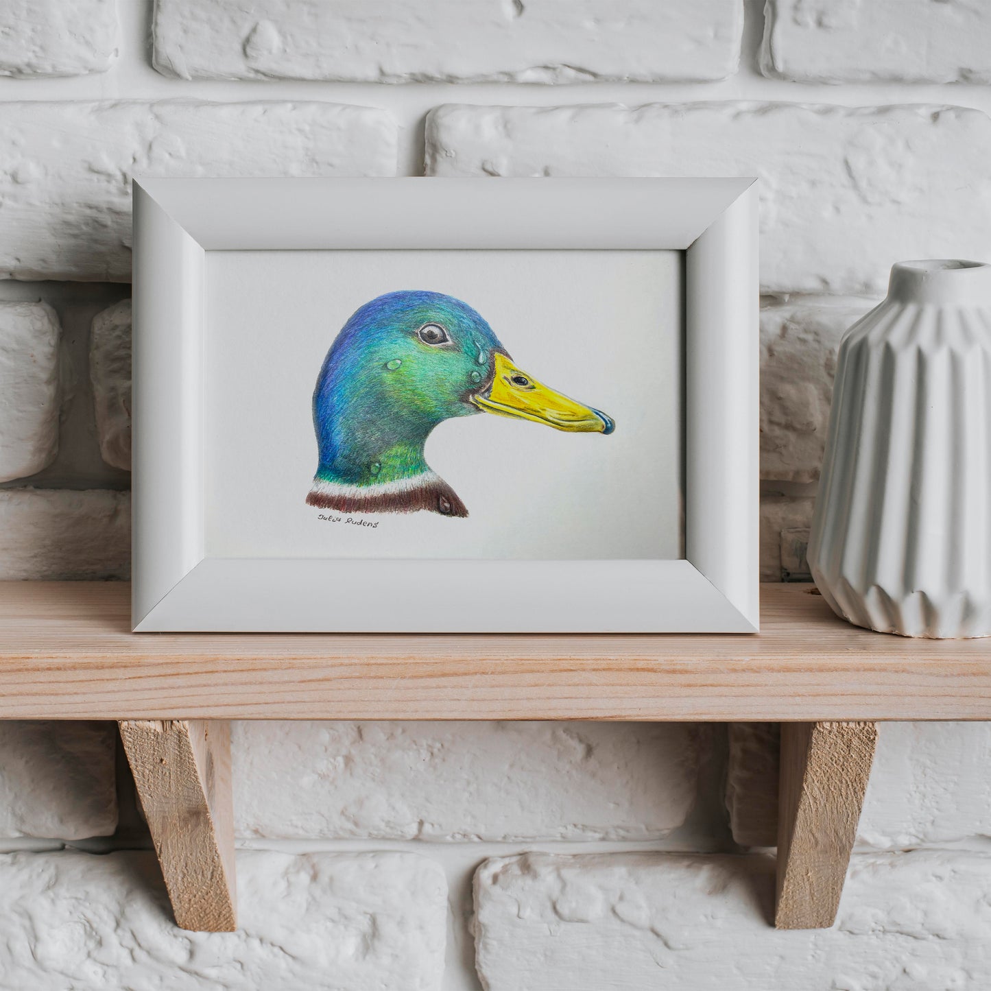 Duck | Drawing on Paper | 11x8 | Wall Art |