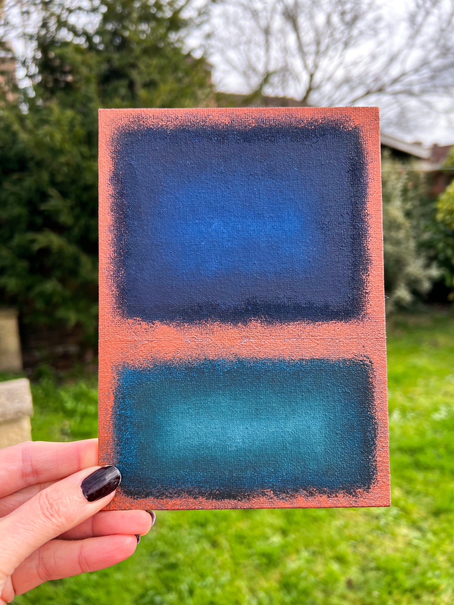 Grungy Blue & Emerald Green | 5x7 | Mini Art